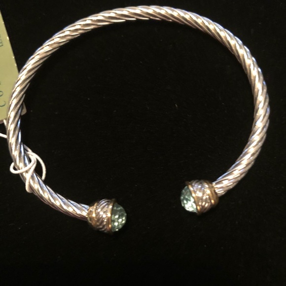NWT Twisted Silver Bracelet with Turquoise on ends - Picture 10 of 10